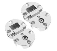 Ipetboom 2 pièces Charnières de Meuble Réglables Alliage de Zinc pour Portes Rabattables Charnières Pivotantes Haut et Bas Lot pour Armoires et Installation Facile Finition Argentée