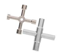 Ipetboom 2 pièces Clé Multifonction pour Robinet Compteur Gaz et Valve Eau Outil Pratique pour Électricien et Plombier Clé Utilitaire Polyvalente