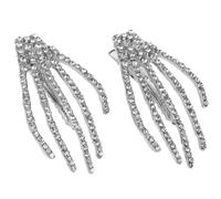 Ipetboom 2 Pièces Clips Cheveux Fantôme Lumineux Pinces Squelette Halloween Durables Ornements Crane pour Coiffure Festive