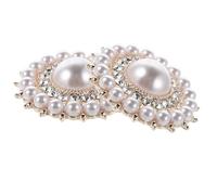 Ipetboom 2 Pièces Clips de Chaussures Amovibles Perles et Cristaux pour Femmes Accessoires Décoratifs Confortables pour Talons Hauts de Mariage et Bureau Boucle Détachable Élégante Rose