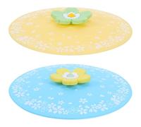 Ipetboom 2 Pièces couverture de tasse à café couvercles de remplacement anti-éclaboussures couvercle de tasse universel en silicone en silicone