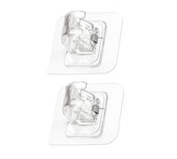 Ipetboom 2 pièces Crochets Auto-adhésifs Transparents pour Tringles à Rideaux Supports sans Perçage Clips Réglables pour Tringles de Différentes Lot de Installation Facile et Rapide