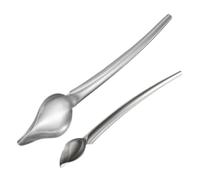 Ipetboom 2 pièces Cuillères Acier Inoxydable pour Dessin et Décoration de Gâteau Lot Petite et Outils Pâtisserie pour Chocolat Sauce et Dessert
