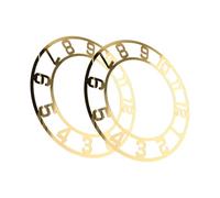 Ipetboom 2 Pièces de Montre Rond Acrylique Miroir avec Chiffres Arabes Plaque Horloge Décorative pour DIY Panneau Dial pour Résine Accessoires pour Salon et Hall