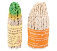 Ipetboom 2 pièces Encens Corde Tibétain Traditionnel Naturel pour Méditation et Purification Fait Main Parfum Ambiance pour Yoga Maison Bureau et Salle de Méditation