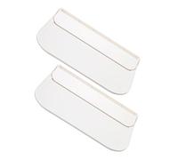 Ipetboom 2 Pièces Étagères Murales Pliables Plastique pour Salle de Bain Rangement Mural sans Perçage Support pour Serviettes Téléphone et Accessoires Design Élégant et Pratique