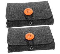 Ipetboom 2 pièces Étui de Rangement Huiles Essentielles Feutre Résistant Sac de Transport Compact et Portable pour Bouteilles Organiseur Voyage Parfum