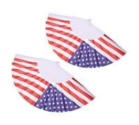 Ipetboom 2 pièces Éventails Pliables Motif Drapeau Américain Accessoires Anniversaire Décoration Patriotique Fonctionnelle et Compacte pour Fête Indépendance et Événements