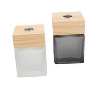 Ipetboom 2 pièces Flacon Diffuseur Daromathérapie Carrée sans Flamme avec Bouchon Lot pour Parfum et Décoration Intérieure