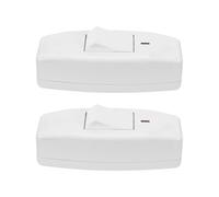 Ipetboom 2 Pièces Interrupteur à Bascule avec Indicateur LED Interrupteur Inline pour Cordon de Lampe Remplacement Pratique pour Lampe de Bureau et Petits Appareils