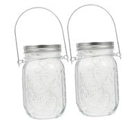 Ipetboom 2 pièces Lampe Bouteille LED Verre Décoration Jardin avec Lumière Chaude Lampes Suspendues pour Extérieur Effet Visuel Unique