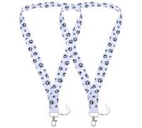 Ipetboom 2 pièces Lanières Téléphone Portable Motif Patte de Chien Anti-perte Multifonction pour Clés Badges et Cartes Identité Accessoires Légers et Décoratifs pour Femmes et Filles