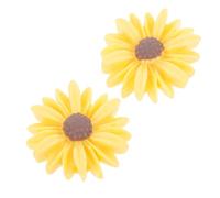 Ipetboom 2 pièces Localisateurs de dessins de forme fleur Fixateurs Couvercles magnétiques pour outils de point de croix Accessoires manuels de positionnement pour peinture aux jaune 2