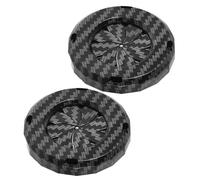 Ipetboom 2 Pièces Lot de 2 Caches de Démarrage en Fibre de Carbone ABS Robuste, Protection Intérieure pour Bouton-Poussoir Voiture, Finition Anti-Rayures, Compatible Démarrage sans Clé,