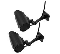 Ipetboom 2 Pièces Lot de 2 Fausses Extérieures Noires Type « Bullet » sans Batterie, Caméra de Simulation Solaire Effet Réaliste, Dissuasion pour Maison, Bureau et Garage