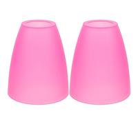 Ipetboom 2 pièces Lot de Abat-jours Plastique Rose pour Lampes Suspendues et Lampes de Bureau Protection des Yeux Diffuseur de Lumière Douce et Ambiance Moderne