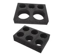 Ipetboom 2 pièces Lot de Porte Gobelets Mousse Perle Plateau de Transport Réutilisable pour Boissons à Emporter Support Pratique pour Tasses Café Thé et Lait Organiseur Réutilisable