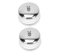 Ipetboom 2 pièces Lot de Tasses à Dissolvant Vernis à Ongles Verre Transparent avec Bordure Métallique Récipient et Pratique pour Manucure et Nettoyage des Ongles