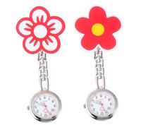 Ipetboom 2 pièces Lot Montres de Poche Infirmière Légères et Pratiques avec Clip Montres Trotteuse à Suspendre pour Femmes Aides-soignantes Cadeau Fonctionnel pour Usage Quotidien et