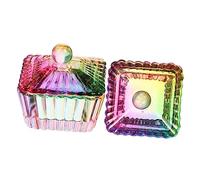 Ipetboom 2 pièces Manicure Cup With Lid Crystal Powder Mixing Container Refillable Acrylic Liquid Dish For Nail Art