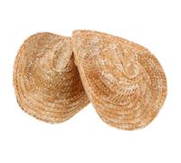 Ipetboom 2 Pièces Miniature Straw Hats For Small Pets And Dolls Tiny Cowboy Doll Craft Hats Cute Photo Props And Party Accessories