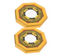 Ipetboom 2 Pièces Miroir Feng Shui Bagua Alliage pour Protection Énergétique et Harmonie Lot de Décoration Traditionnelle Chinoise