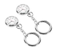 Ipetboom 2 Pièces Montre Infirmière à Clé Design Pendentif Poitrine Résistante à Eau pour Étudiants et Garçon Fille Montre Chronomètre Pratique et