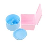 Ipetboom 2 Pièces Nail Art Brush Cleaner With Lid Plastic Pen Holder Cup Layered Design For Organized Drying And Cleaning Manicure Tool Set