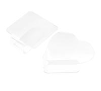 Ipetboom 2 pièces Palette de Manucure Transparente Plateau de Mélange Cosmétique Portable Ergonomique pour Ongles DIY Palette de Maquillage Pratique pour Salon et Usage Personnel