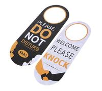 Ipetboom 2 pièces Panneaux de Porte Do Not Disturb Double Face Signalétique Hôtel Bureau Maison Indication Ne Déranger Suspendu Poignée Usage Multi-scènes
