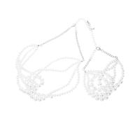 Ipetboom 2 pièces Parure Perles Plastiques Nœud Multiple Collier Multi-couches et Bracelet Français Élégant pour Mariage Soirée et Usage Quotidien Peau Sensible