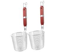 Ipetboom 2 pièces Passoire à Nouilles Inox avec Manche Long Écumoire Maille Fine Brûlure pour Cuisine Maison et Restaurant