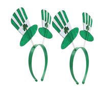 Ipetboom 2 pièces Patrick's Day Headbands Shamrock Lightweight Irish Festival Hair Hoops For St Patrick Celebration Party Accessories