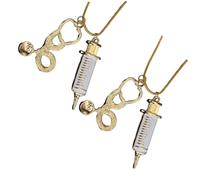 Ipetboom 2 Pièces Pendentif Stéthoscope Thème Médecin Créatifs Souvenirs