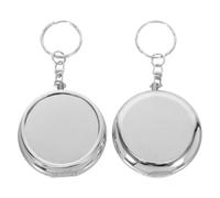 Ipetboom 2 Pièces Petit Étui à Pilules Porte-clés Portable en Alliage et Pp, Compact et Pratique pour Gérer Remède, pour Voyage et Usage Quotidien