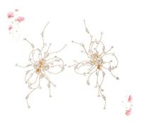 Ipetboom 2 Pièces pince à cheveux perle policier Mariage barrettes à cheveux pour femmes accessoires mode épingle à cheveux mariée casque épingles petit coiffe de mariée Golden