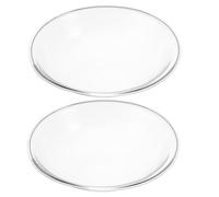 Ipetboom 2 Pièces Plat Chauffant de Remplacement en Verre Naturel pour Brûleur de Cire Parfumée, Facile à Nettoyer, Forme Chapeau, pour Chambre et Salon