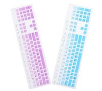 Ipetboom 2 Pièces Protection Clavier Silicone pour Ordinateur Portable Kb216 Film Protecteur Étanche Anti-poussière Souple et Couvre-Touches Gradient