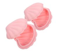 Ipetboom 2 Pièces Récipient Boîte à Bijoux Porte-Bijoux Boîte à Boucles Oreilles Support Esthétique Plateau à Bijoux Plat pour Bague De Fiançailles