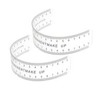 Ipetboom 2 Pièces règle de tatouage des sourcils règle d'équilibre des sourcils cartographie de la règle des sourcils mesure du positionnement des sourcils Plastique Transparent
