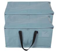 Ipetboom 2 Pièces Sacs de Rangement Résistants avec Poignées et Zippers pour Vêtements Sac de Stockage Pliable et Compact pour Déménagement et Organisation