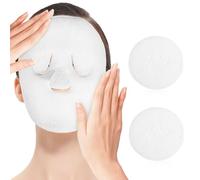 Ipetboom 2 pièces Serviette de Beauté Visage Polaire Corail Épaisse Bandes Chaudes et Froides pour Soins Du Visage et Usage Personnel Quotidien Flexible 2PCS Blanc