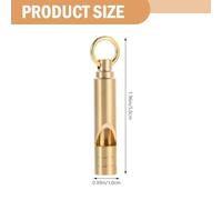 Ipetboom 2 pièces Sifflet de Survie Laiton Porte-clés Compact pour Sport Urgence et Plein Air Hauts Décibels pour Arbitre et Entraînement
