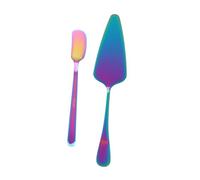 Ipetboom 2 pièces Spatule à Gâteau Inox avec Manche Long Couteau de Découpe à Dents pour Pâtisserie Pizza et Desserts Outil Polyvalent pour Cuisson et Service