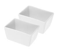 Ipetboom 2 pièces Sucrier Rectangulaire Porcelaine Blanche Récipient Élégant pour Sucre Morceaux Organisateur Station Café pour Cuisine et Restaurant
