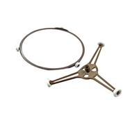 Ipetboom 2 pièces Support Micro-ondes avec Roulettes Anneau et Trépied pour Plateau Tournant Verre Rotation Fluide et Stable Accessoire de Rechange pour Four à Micro-ondes