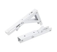 Ipetboom 2 pièces Support Mural Pliable Acier Inoxydable Équerres Triangulaires Robustes pour Étagères Gain de Place et Forte Capacité de Charge Maison et Bureau Lot