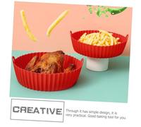 Ipetboom 2 pièces Tapis Cuisson Silicone Anti-adhésif pour Friteuse à Air Doublures Silicone Réutilisables pour Air Fryer Inserts Friteuse Compatibles Accessoires Cuisson Couleur Aléatoire