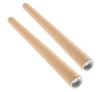 Ipetboom 2 pièces Tube Rond Carton Kraft Résistant avec Bouchon pour Stockage et Expédition Affiches Dessins Posters Protection Sécurisée et Design Minimaliste pour Artistes et Envois