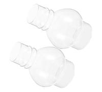 Ipetboom 2 Pièces Vintage Glass Lamp Chimney Shades Tall Glass Hurricane Lamp Shades For Kerosene Lanterns Dual Base Diameter